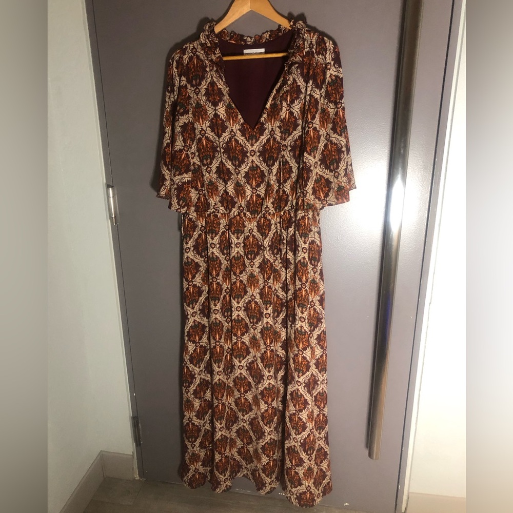 Gibson Latimer Dress- Burgundy Boho